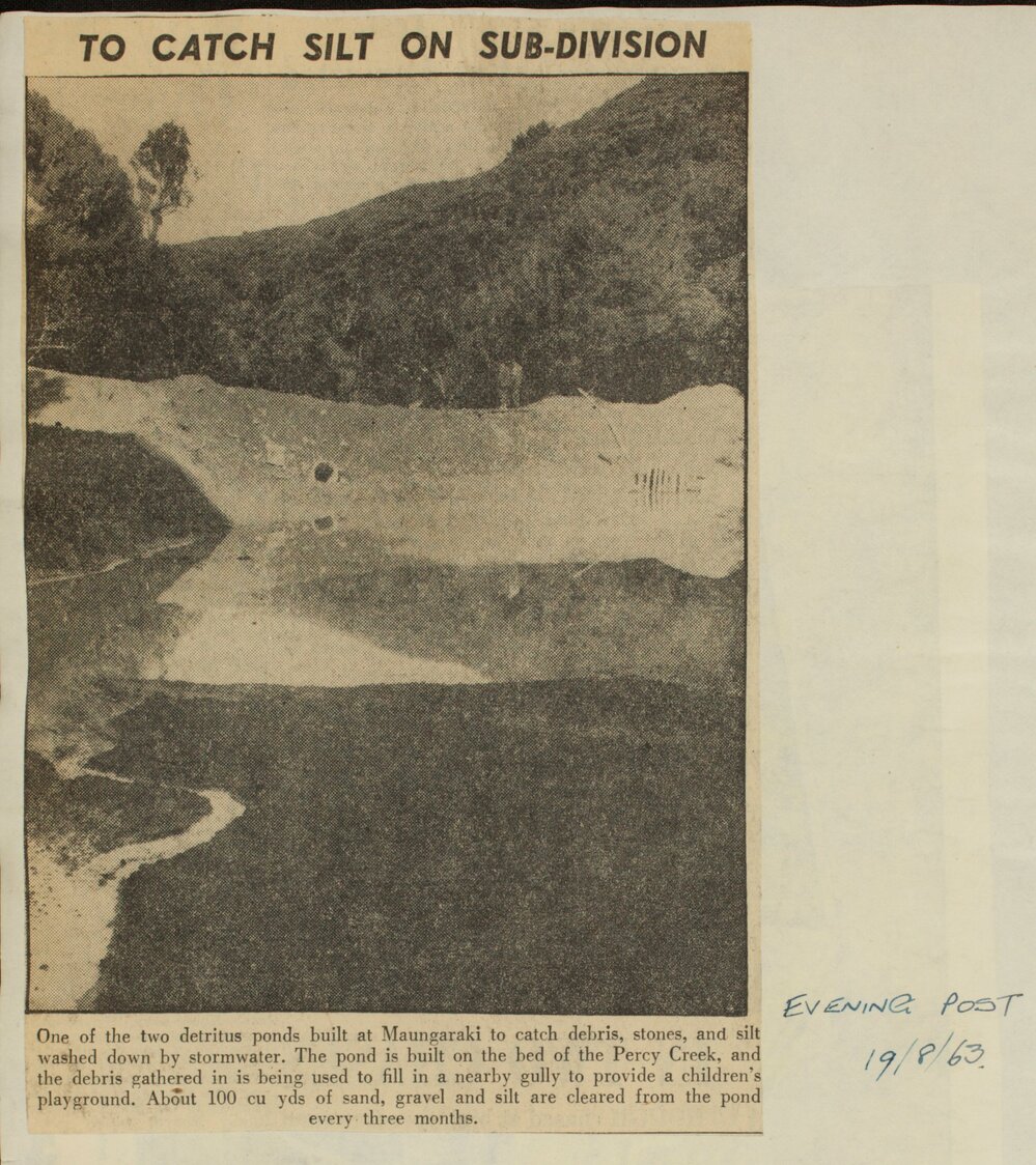 To catch silt on subdivision