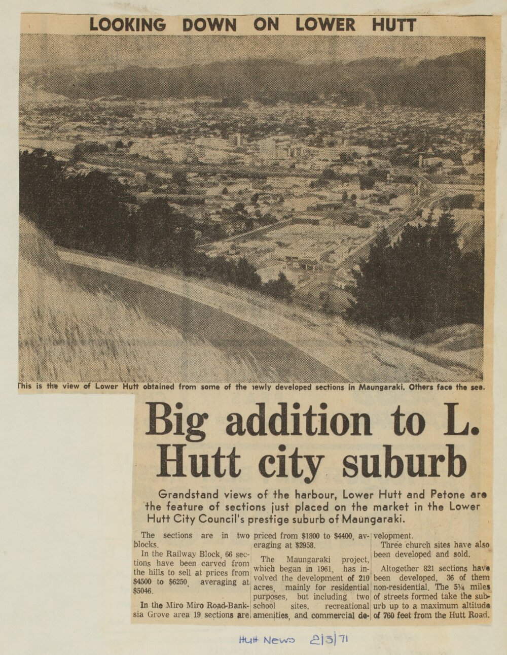 Big addition to L. Hutt city suburb