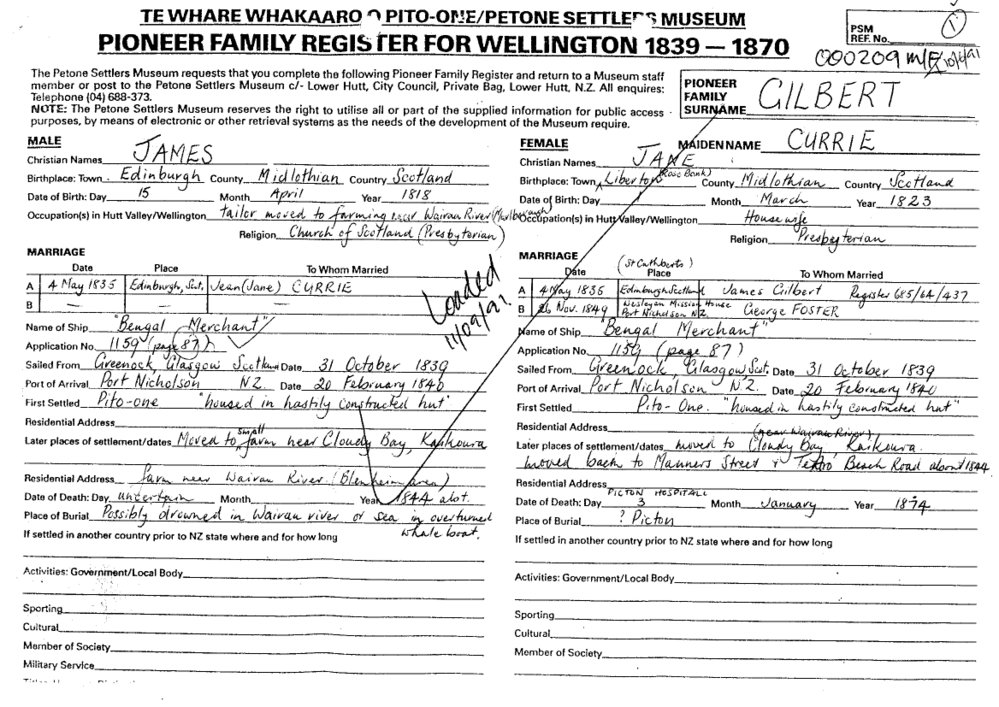 Pioneer Family Register : Gilbert
