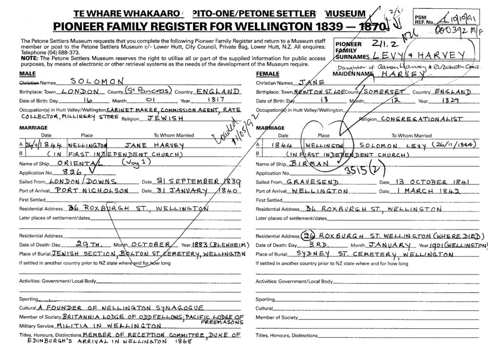 Pioneer Family Register : Levy