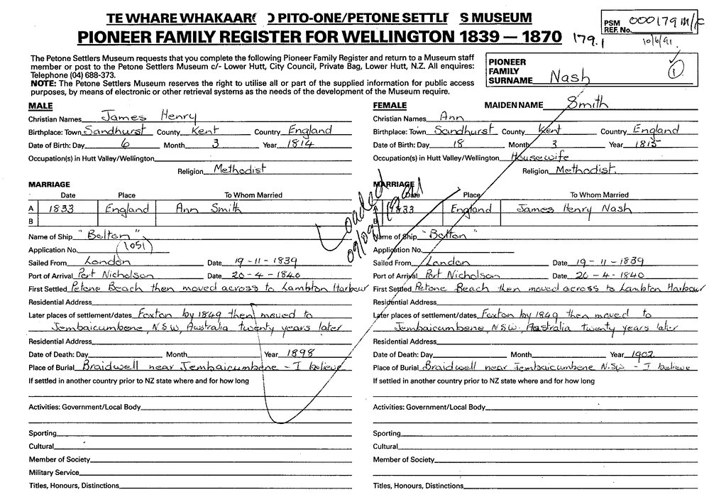 Pioneer Family Register : Nash