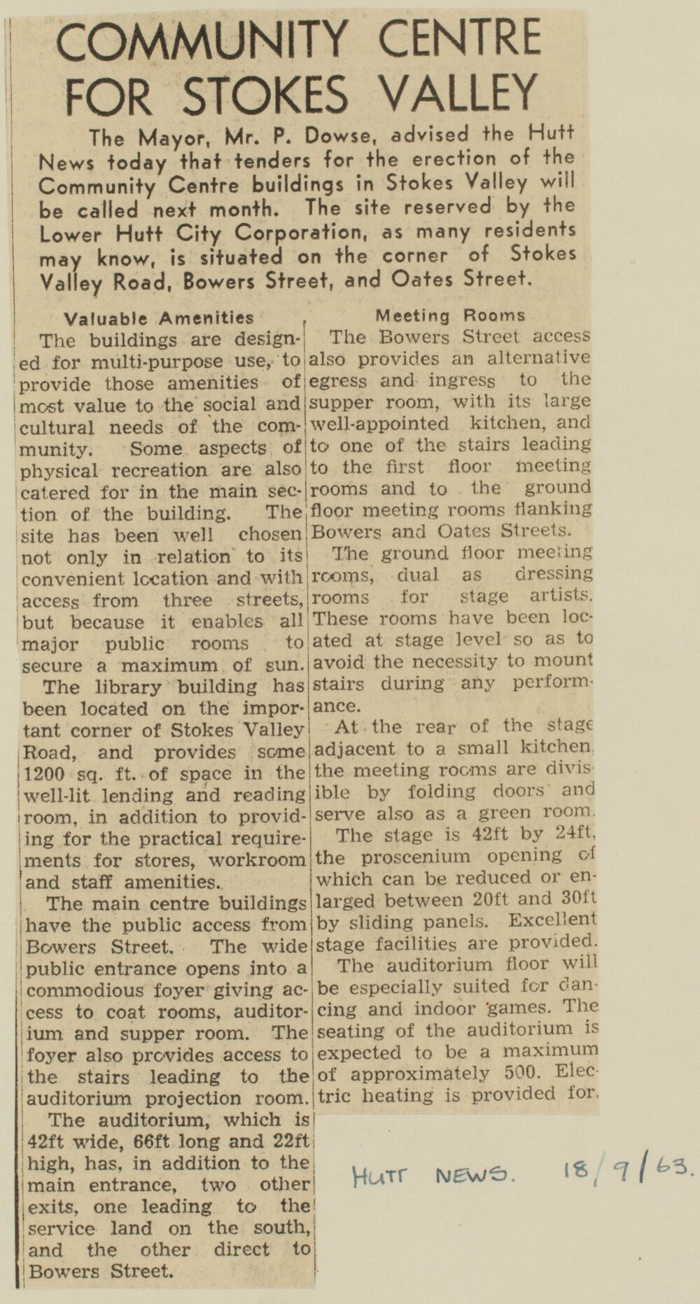 Community Centre for Stokes Valley