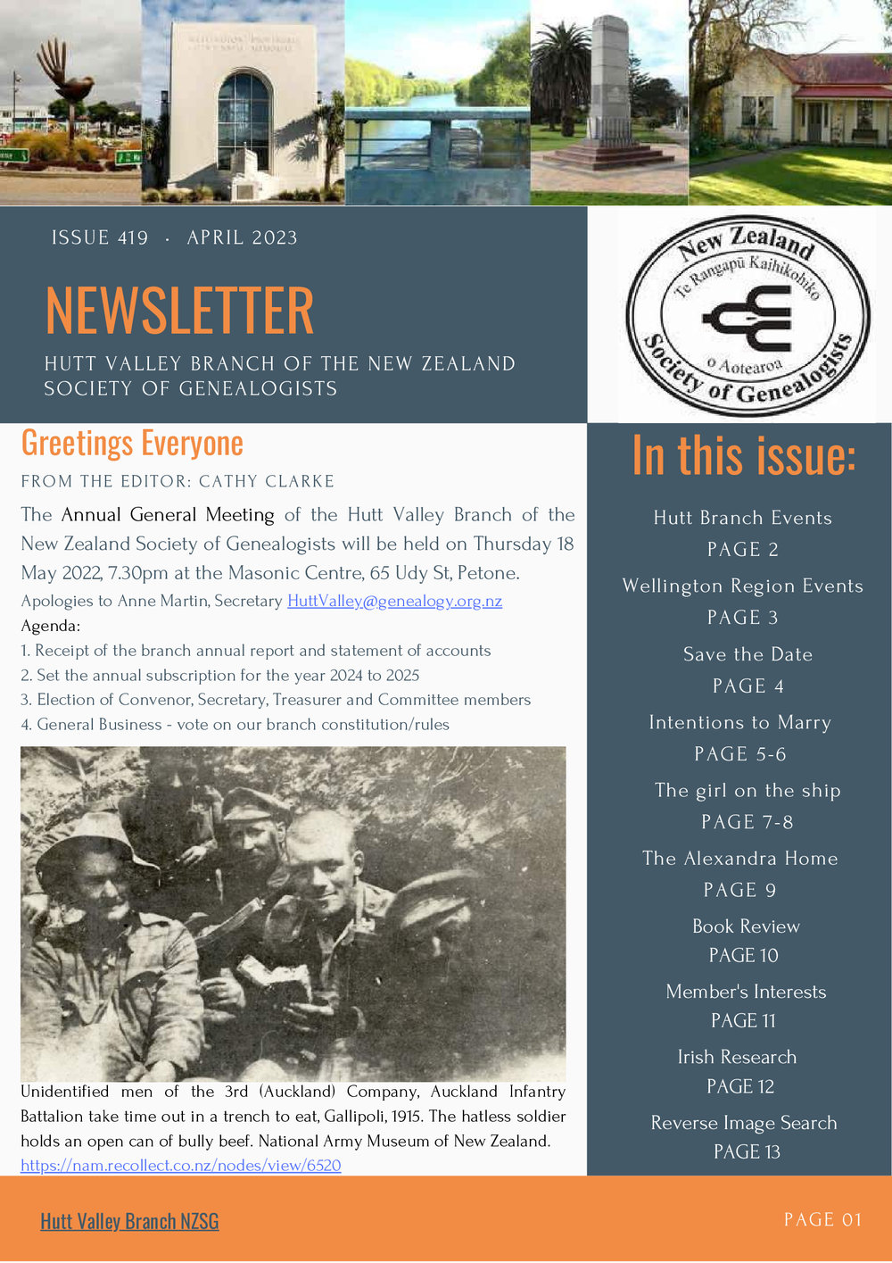 Newsletter (Hutt Valley Branch of the NZSG)