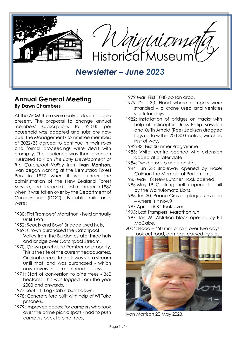 Newsletter (Wainuiomata Historical Museum) June 2023