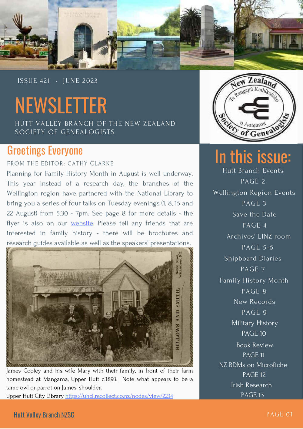 Newsletter (NZ Society of Genealogists, Hutt Valley Branch)