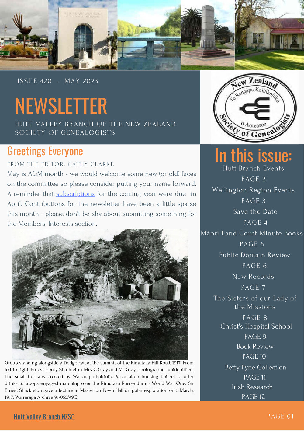 Newsletter (NZ Society of Genealogists, Hutt Valley Branch)