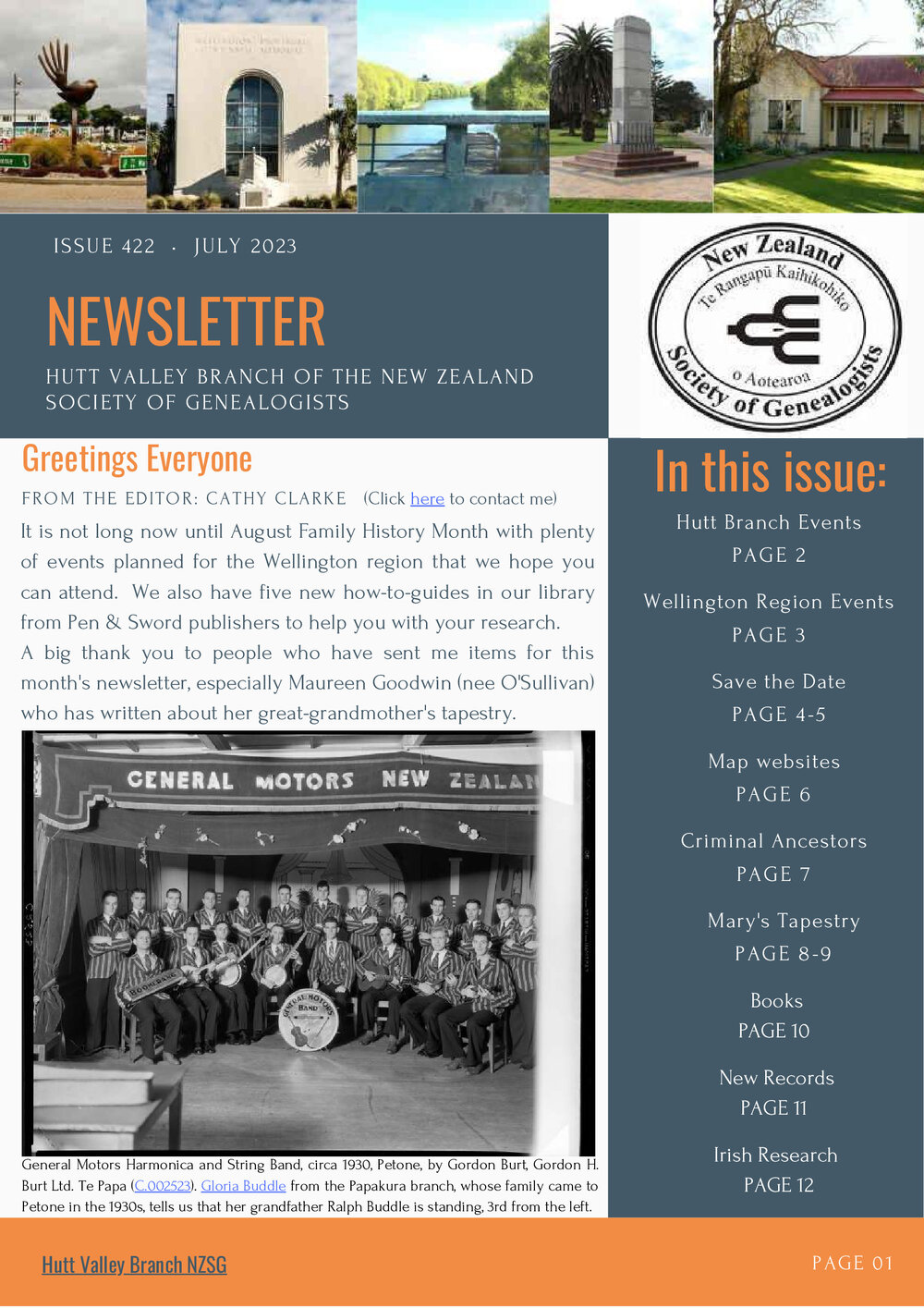 Newsletter (Hutt Valley Branch of the NZSG)