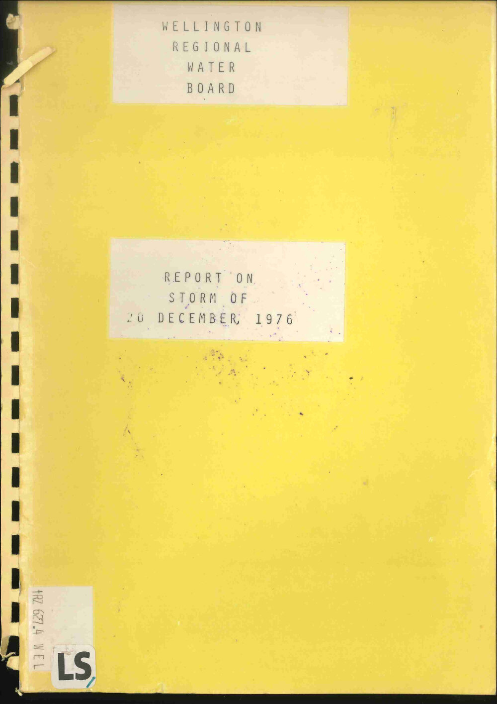 Report on storm of 20 December, 1976