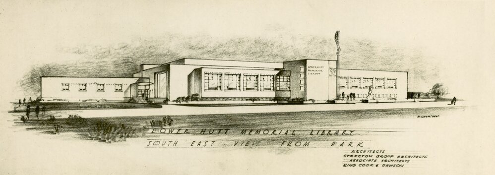 Lower Hutt War Memorial Library Sketch