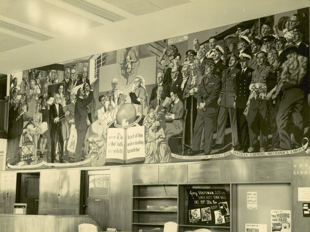 Mural, Lower Hutt War Memorial Library