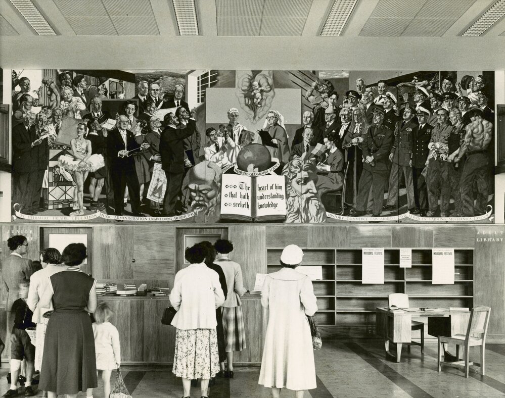 Lower Hutt War Memorial Library: Mural