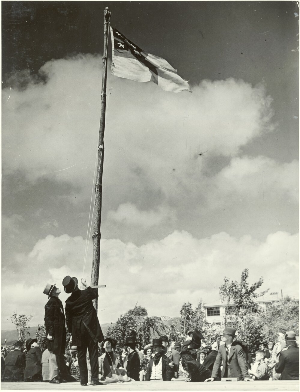 Petone Jubilee - [raising the flag]