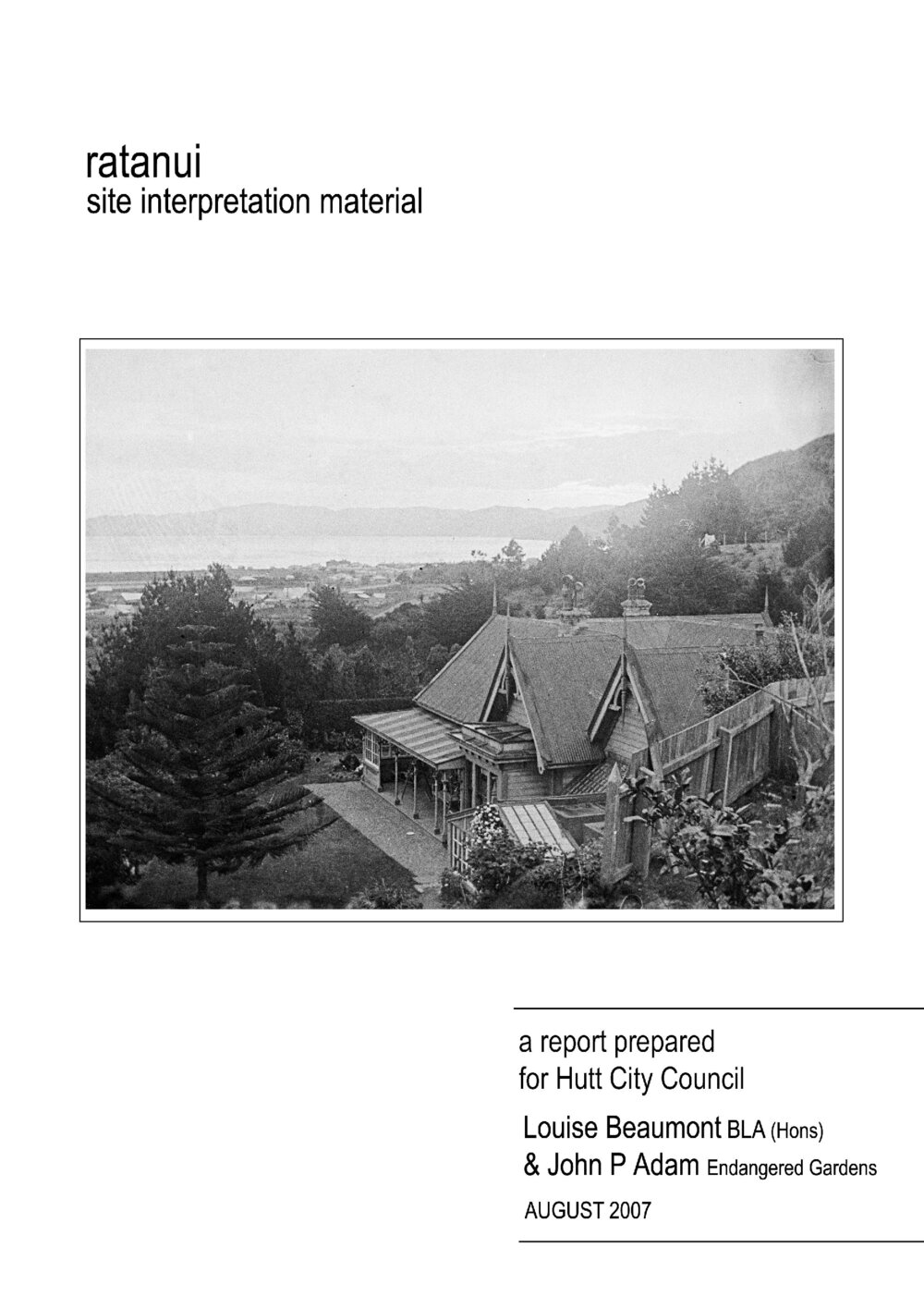 Ratanui : site interpretation material