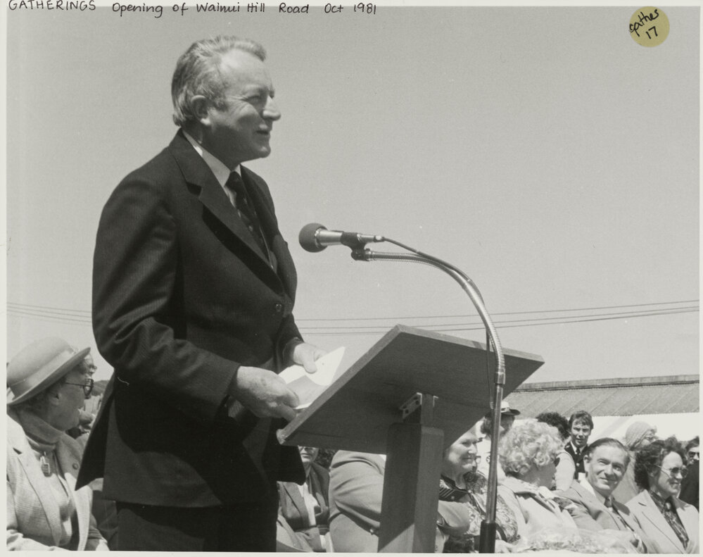 Opening of Wainui Hill Road Oct 1981