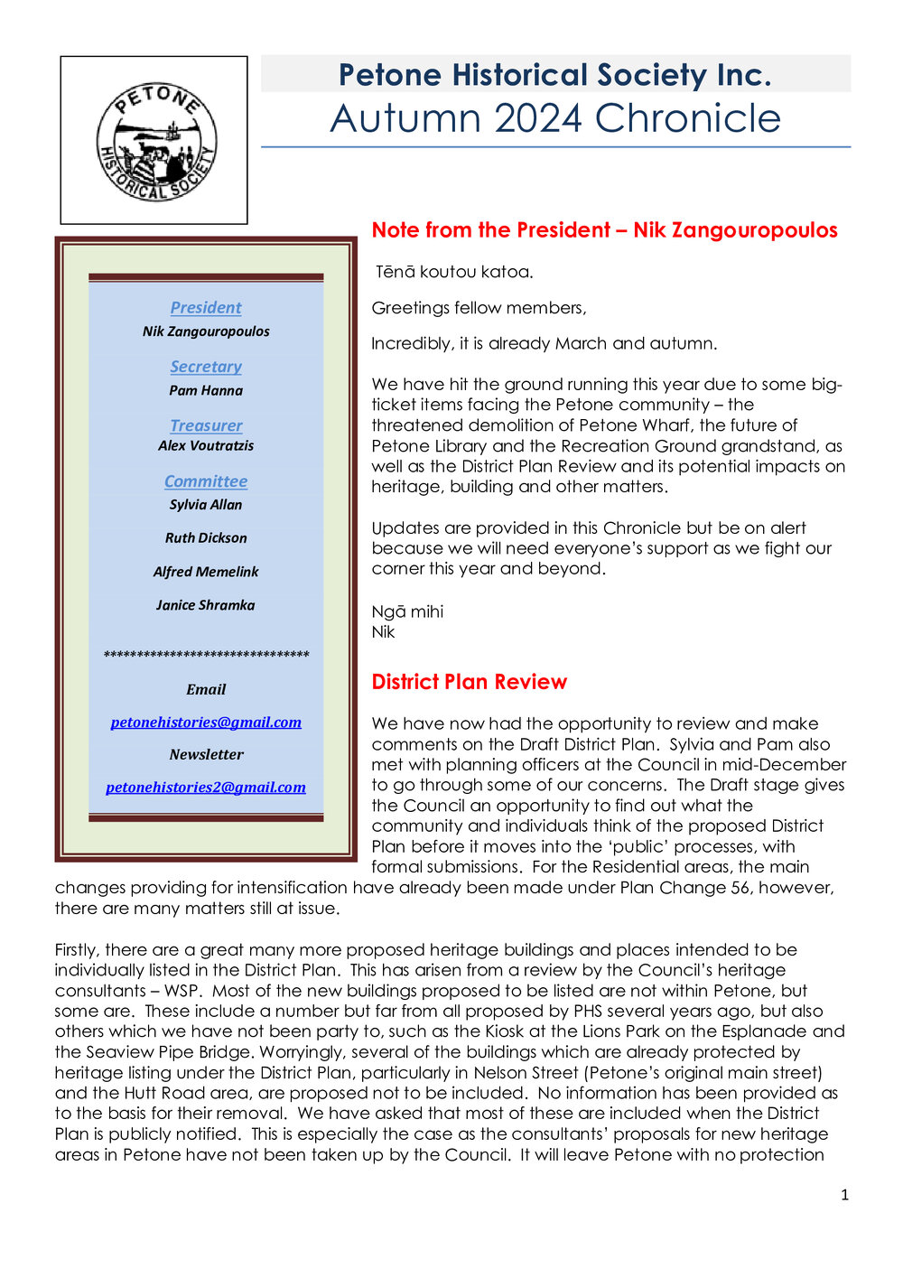 Chronicle (Petone Historical Society)