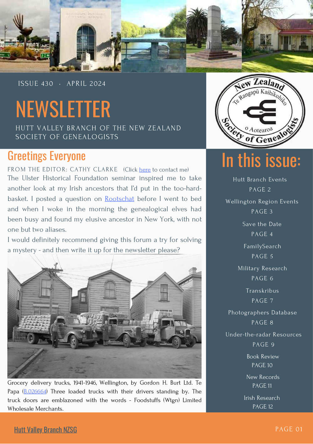 Newsletter (Hutt Valley Branch of the NZSG)