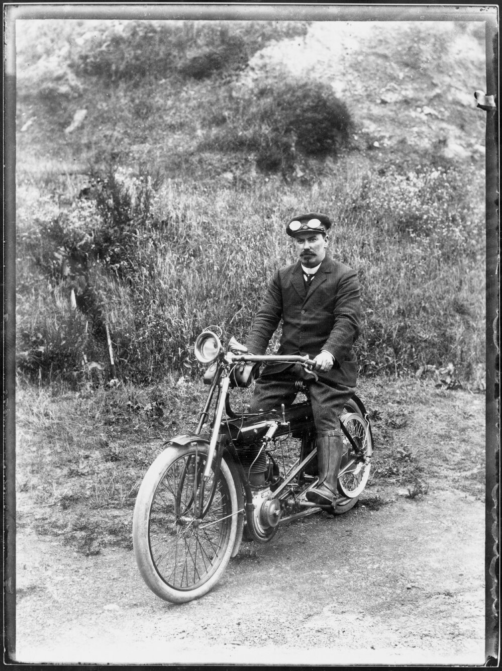 Untitled. Man on a motorcycle