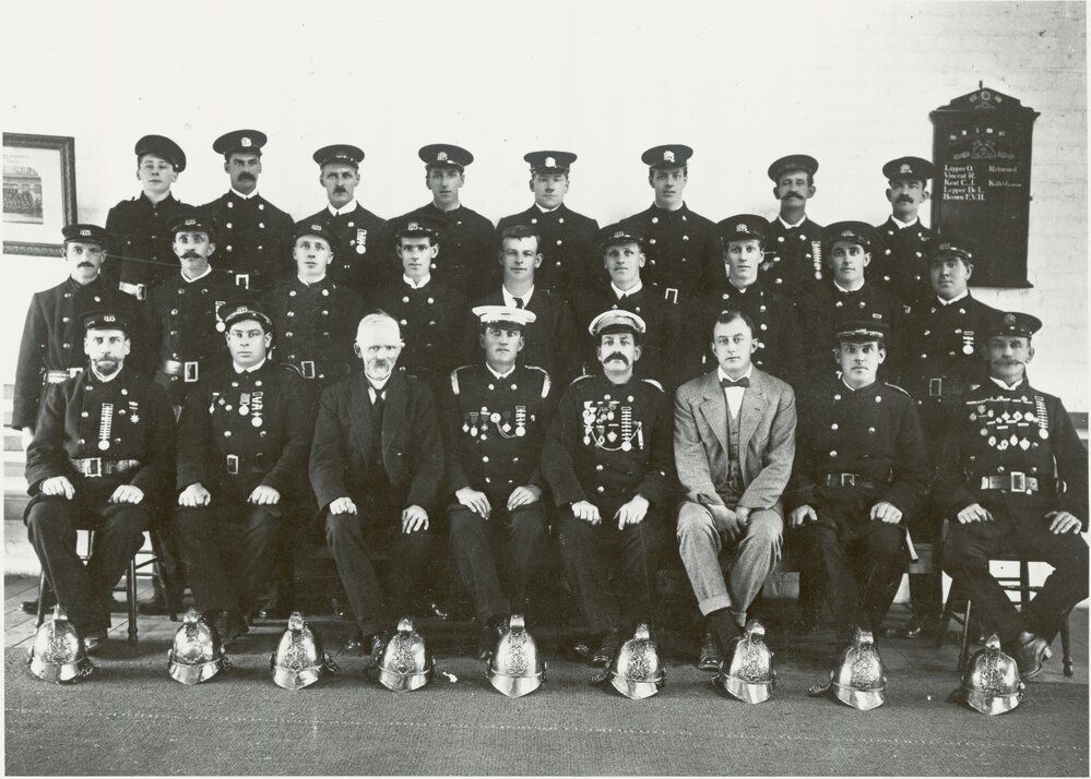 Group portrait: Petone Fire Brigade