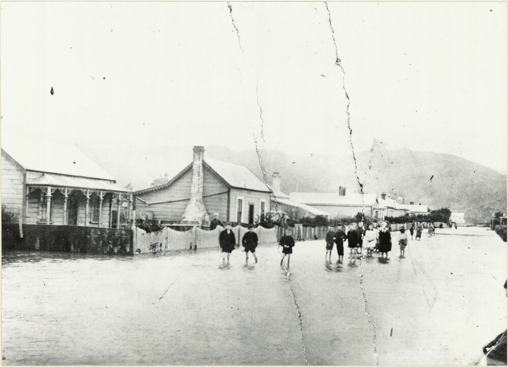 Richmond Street: [children standing in water]