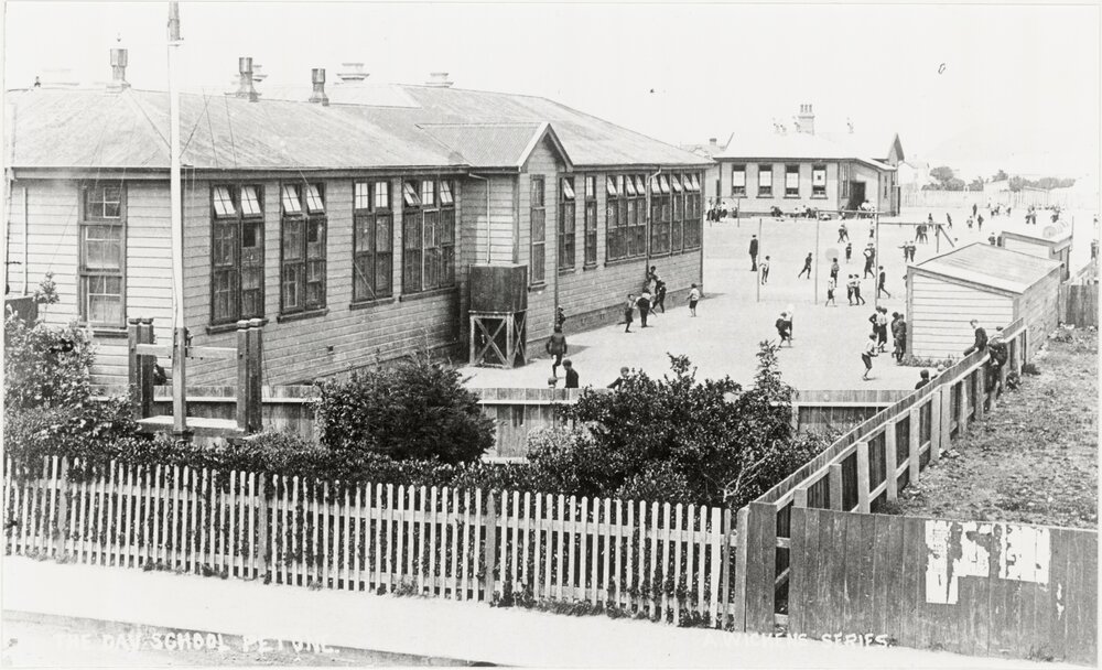 Central School: A,. Wickens postcard