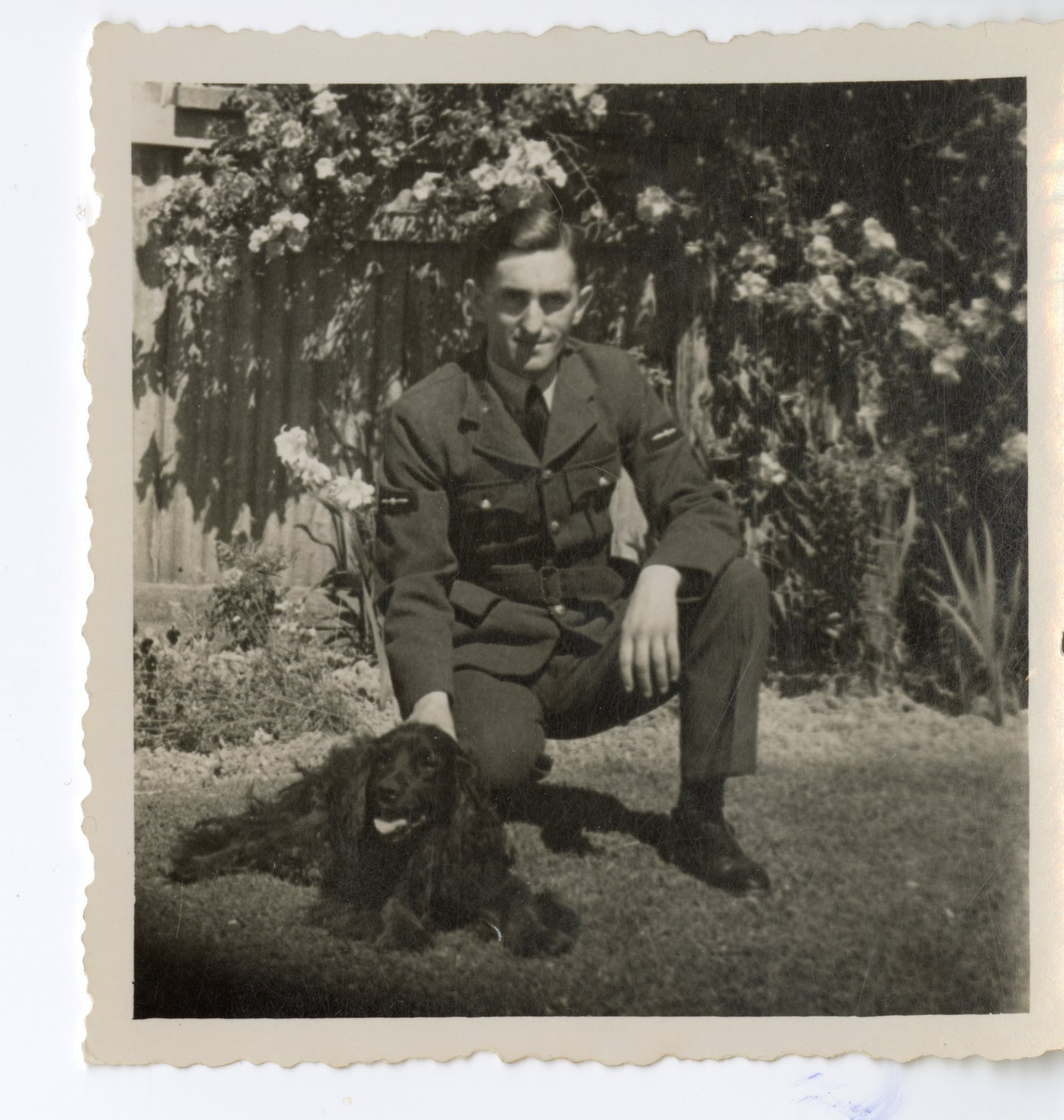 Allen Phill Jenkins, RNZAF pilot officer, at home.