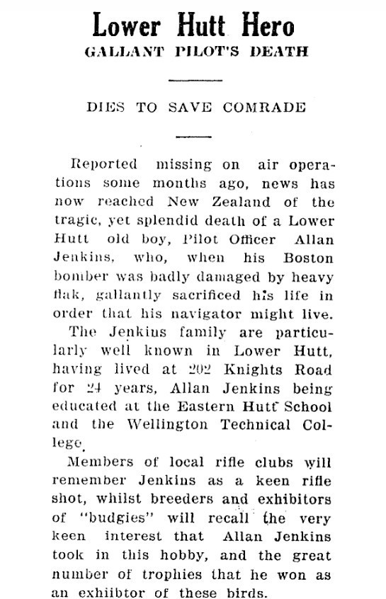Hutt News, 8 November 1944.