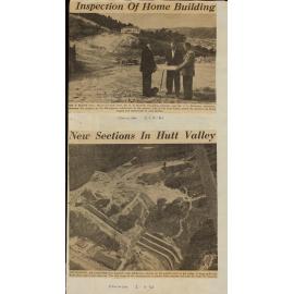 Inspection of home building; New sections in Hutt Valley