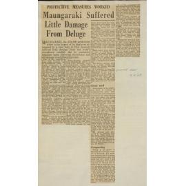 Maungaraki suffered little damage from deluge