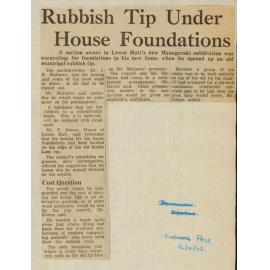 Rubbish tip under house foundations