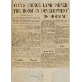 City's fringe land poised for boom in development of housing