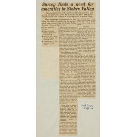 Survey finds a need for amenities in Stokes Valley