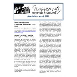 Newsletter (Wainuiomata Historical Museum) March 2023