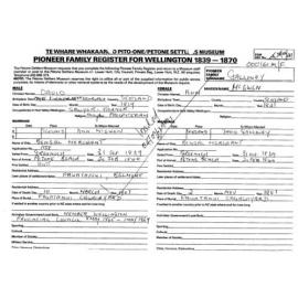 Pioneer Family Register : Galloway