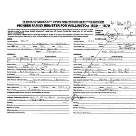 Pioneer Family Register : Galloway