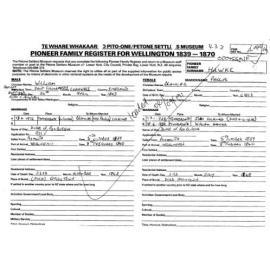 Pioneer Family Register : Hawke