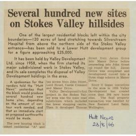 Several hundred new sites on Stokes Valley hillsides