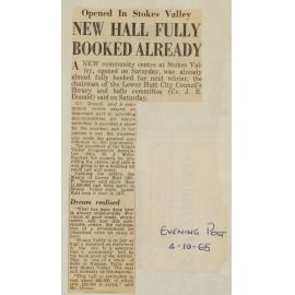 Opened in Stokes Valley, New Hall Fully Booked Already