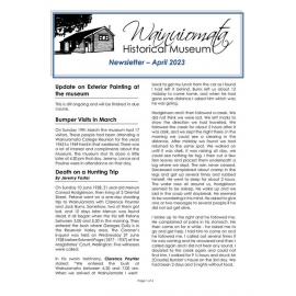 Newsletter (Wainuiomata Historical Museum) April 2023