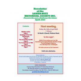 Newsletter of the Lower Hutt Historical Society
