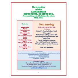 Newsletter of the Lower Hutt Historical Society