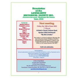 Newsletter of the Lower Hutt Historical Society
