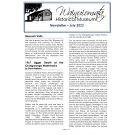 Newsletter (Wainuiomata Historical Museum) July 2023