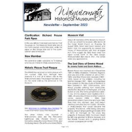 Newsletter (Wainuiomata Historical Museum) September 2023