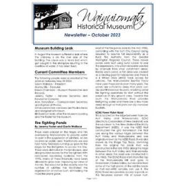 Newsletter (Wainuiomata Historical Museum) October 2023