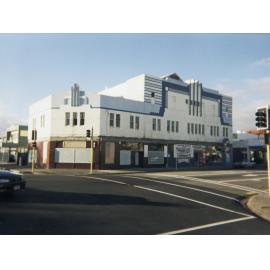 Former Prince Edward Theatre with veranda removed, looking east