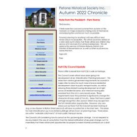 Chronicle (Petone Historical Society) Autumn 2022