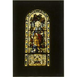 Sacred Heart Catholic Church : stained glass window (St. Peter)