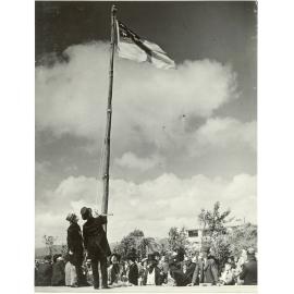 Petone Jubilee - [raising the flag]