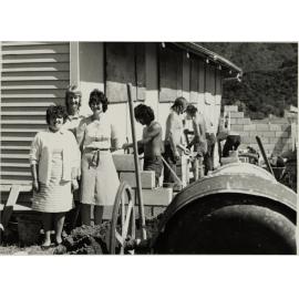 Women in front of Wainuiomata Scout Hall