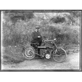 Untitled. Man with a motorcycle 